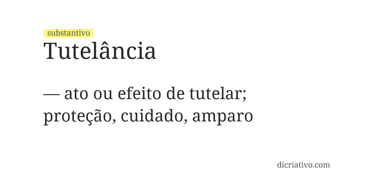 Significado de tutelância