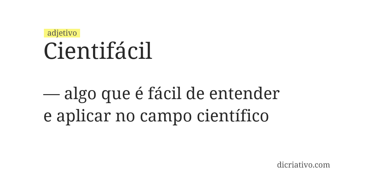 Significado de cientifácil