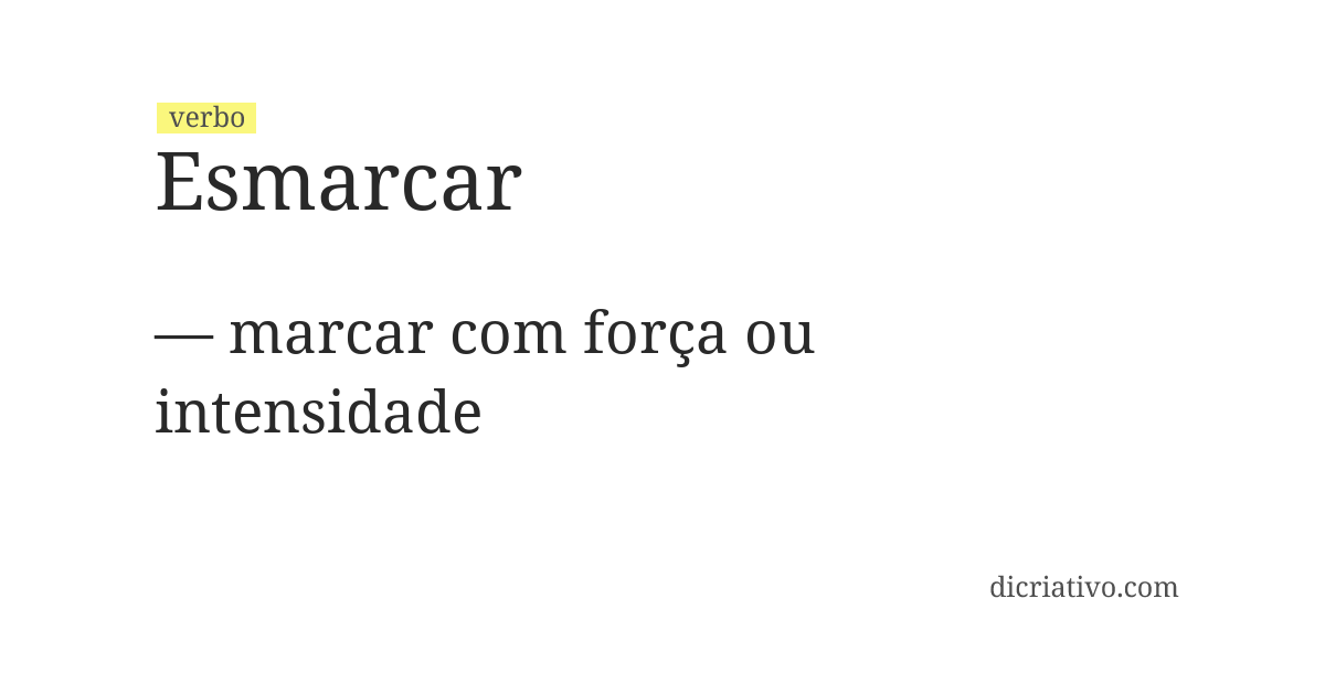 Significado de esmarcar