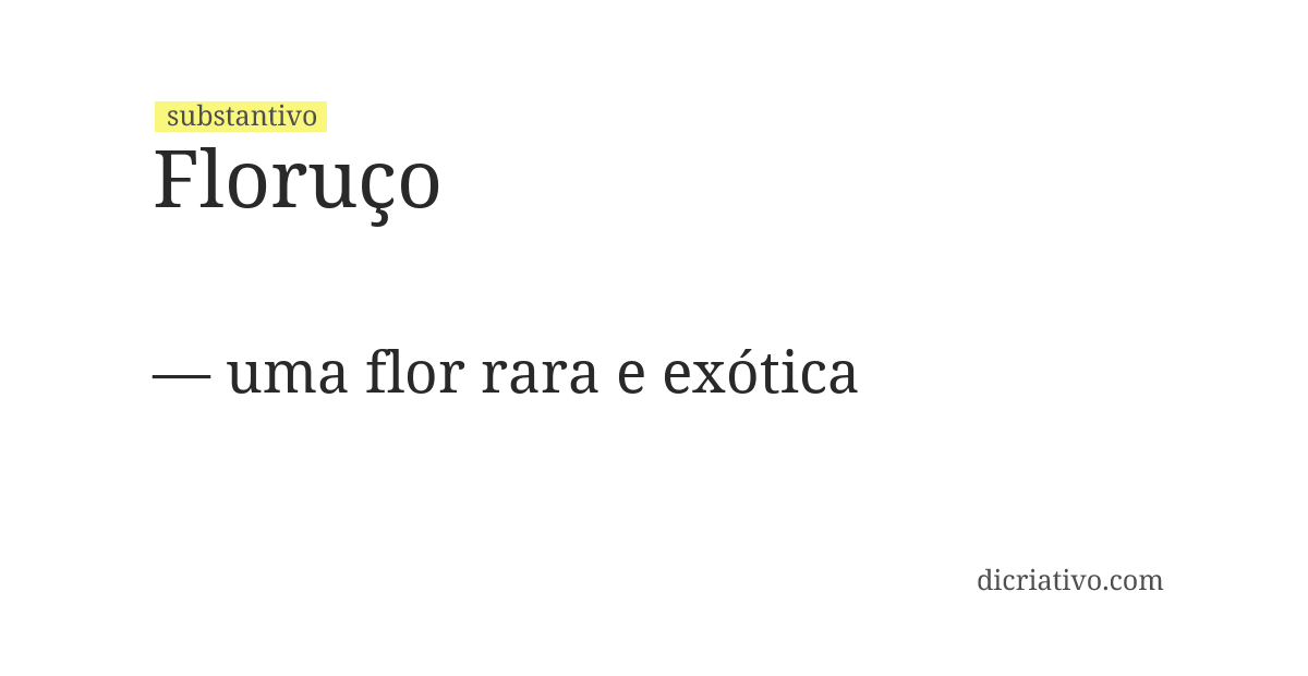 Significado de floruço