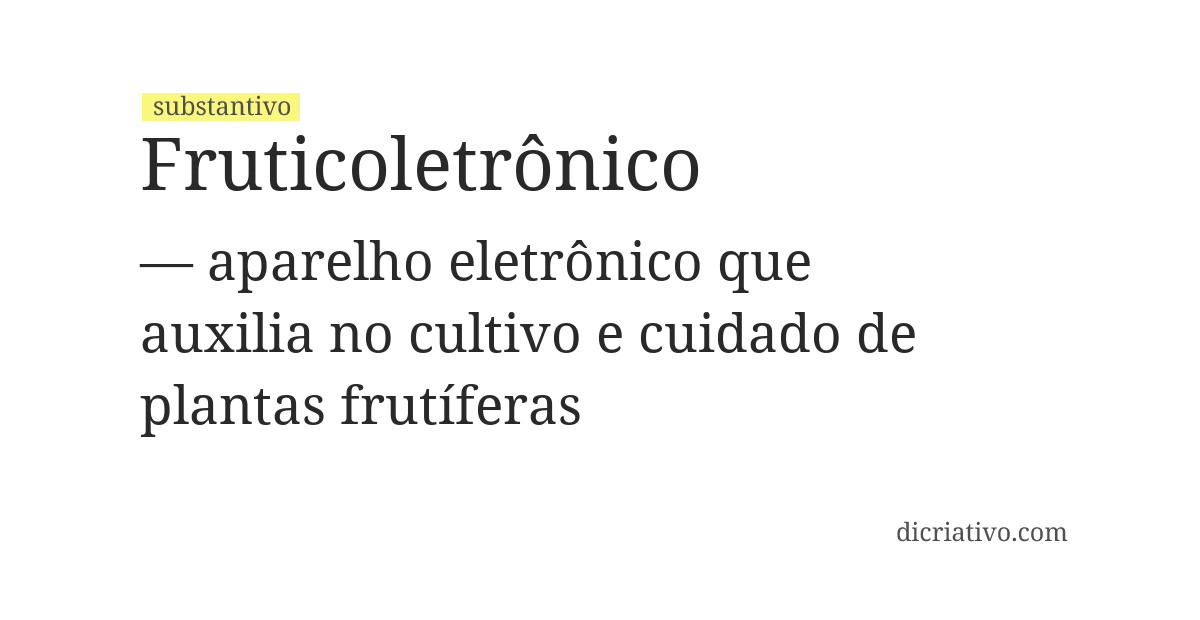 Significado de fruticoletrônico