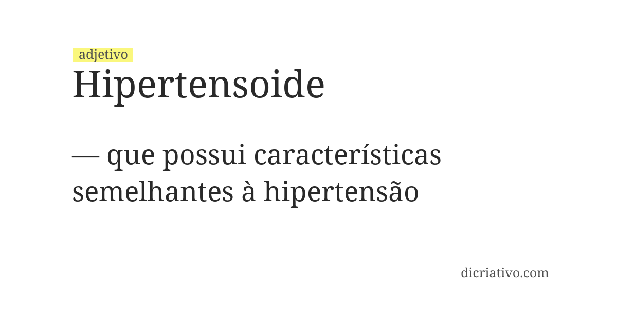 Significado de hipertensoide