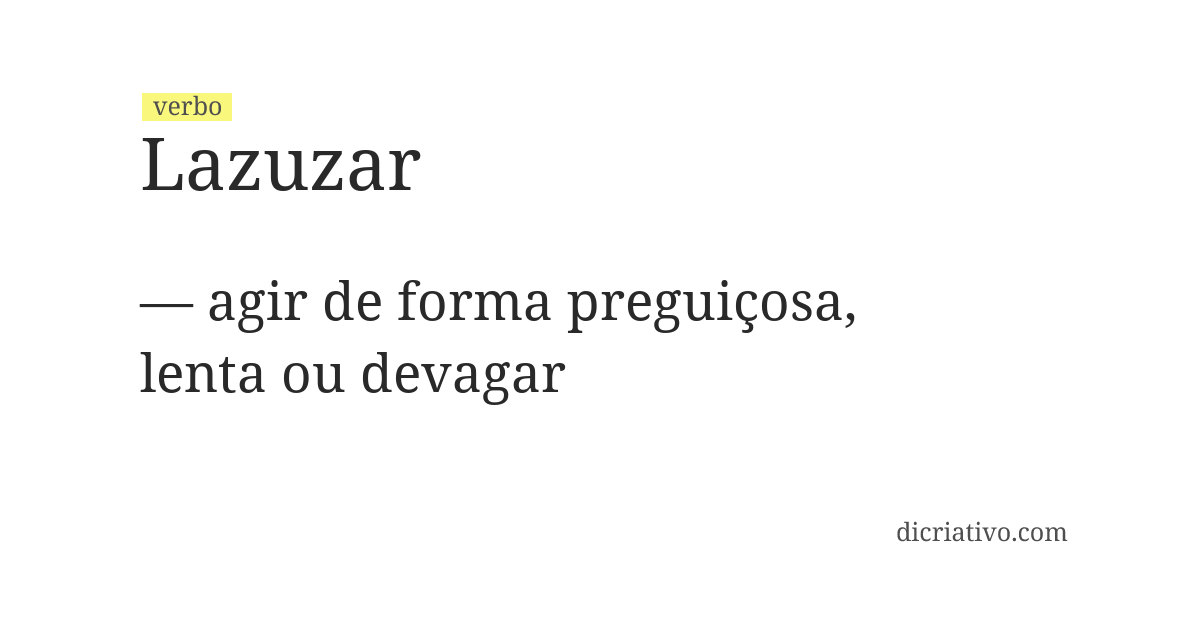 Significado de lazuzar
