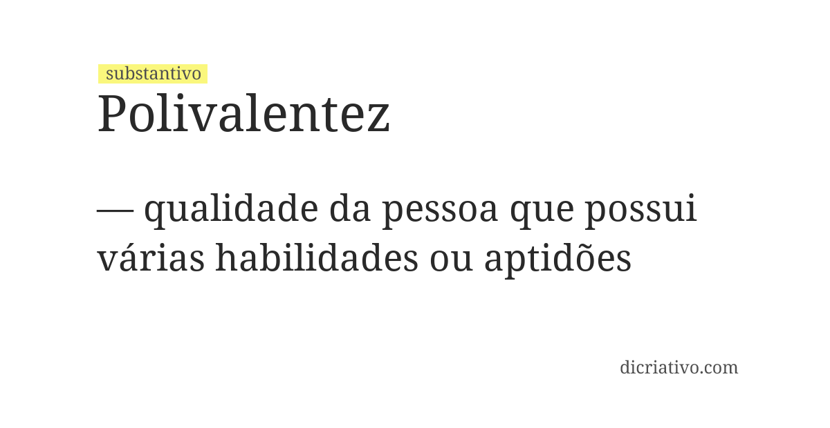 Significado de polivalentez