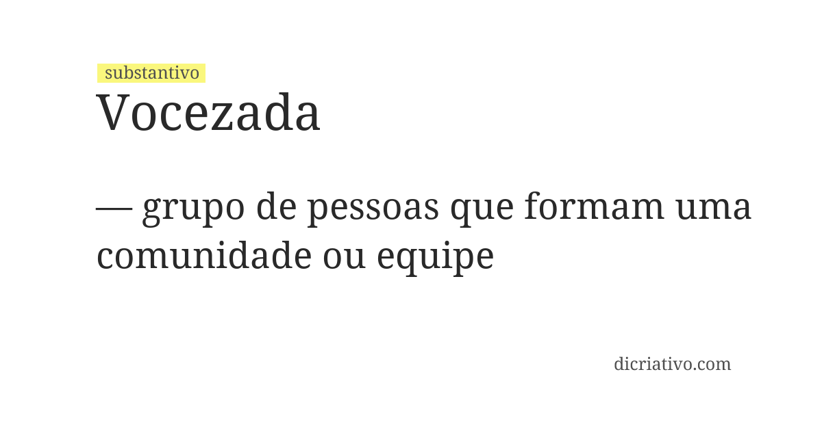 Significado de vocezada