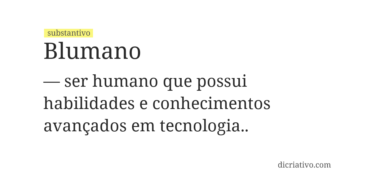 Significado de blumano