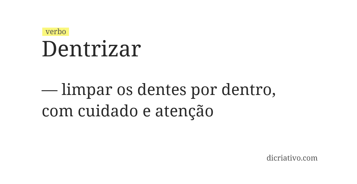Significado de dentrizar