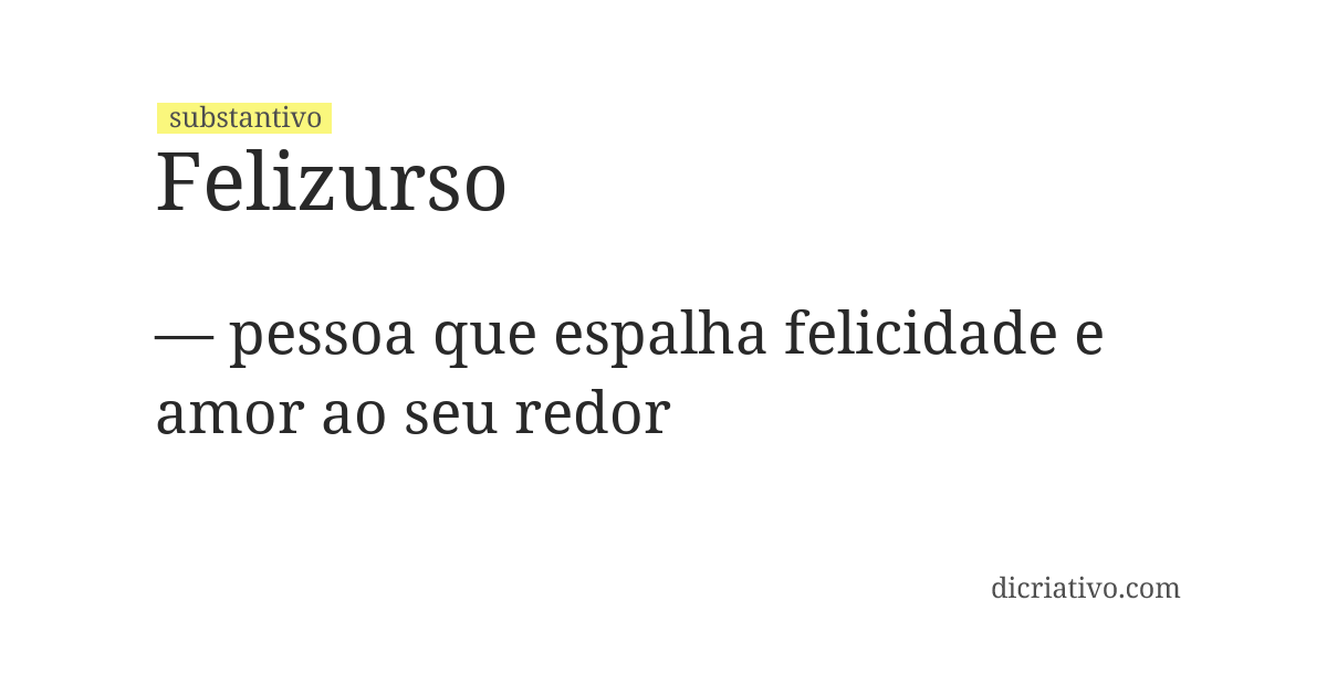 Significado de felizurso