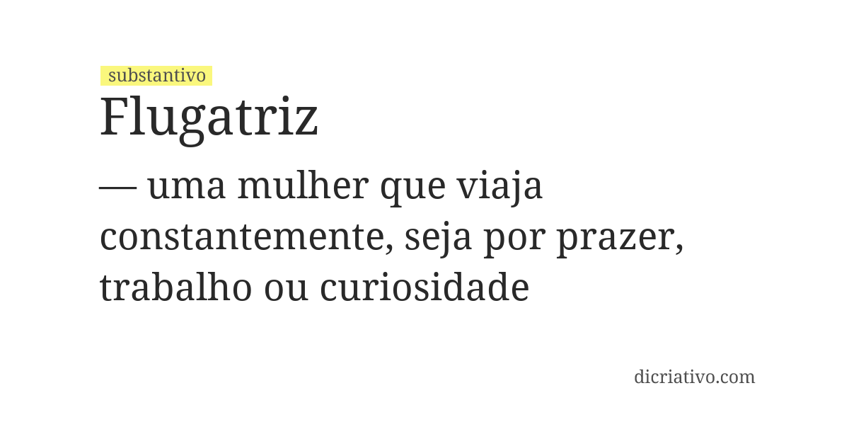 Significado de flugatriz