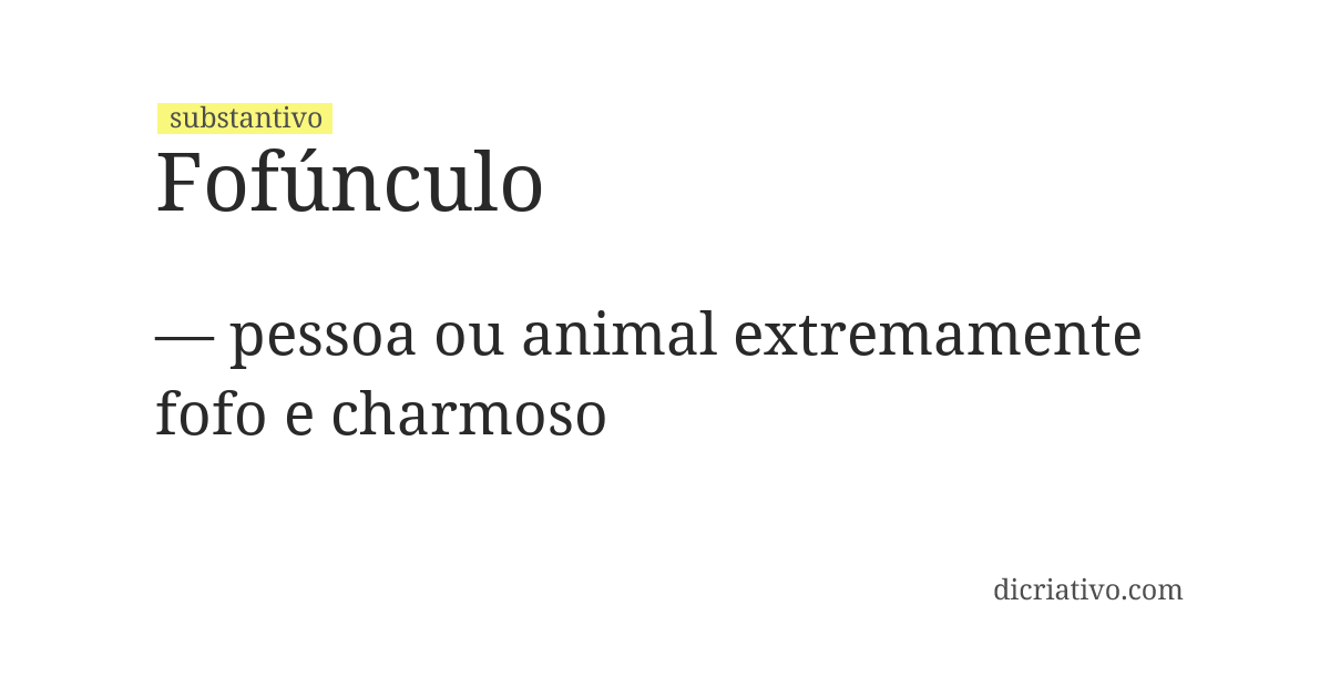 Significado de fofúnculo
