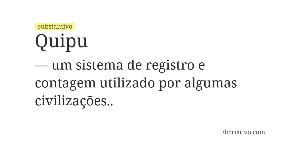 Significado de quipu