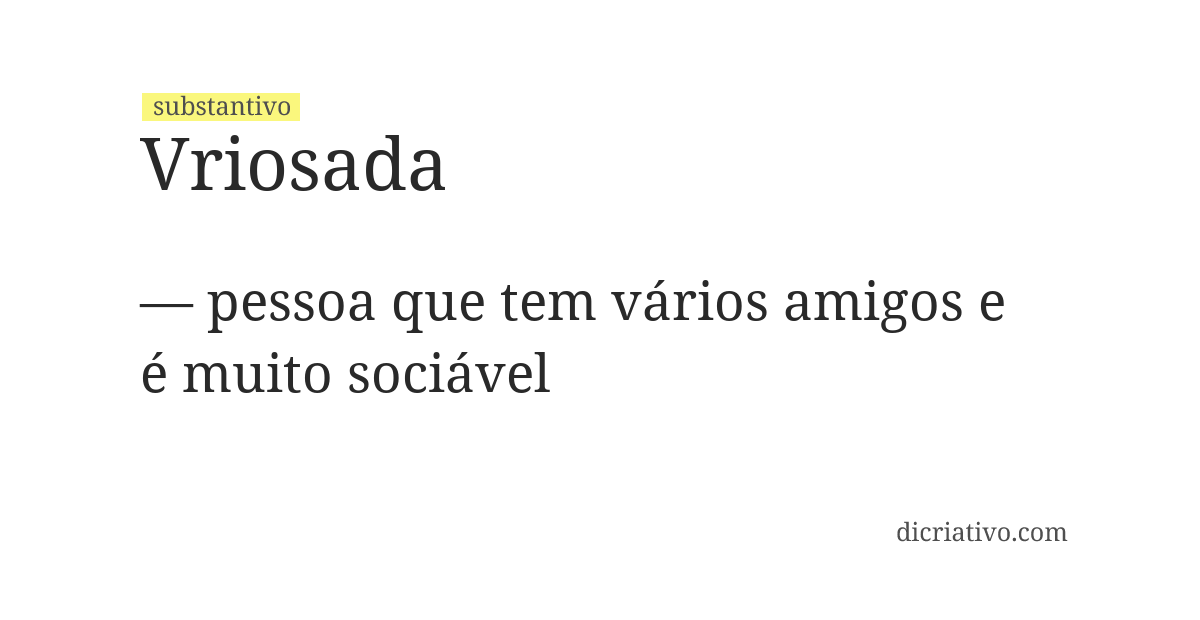 Significado de vriosada