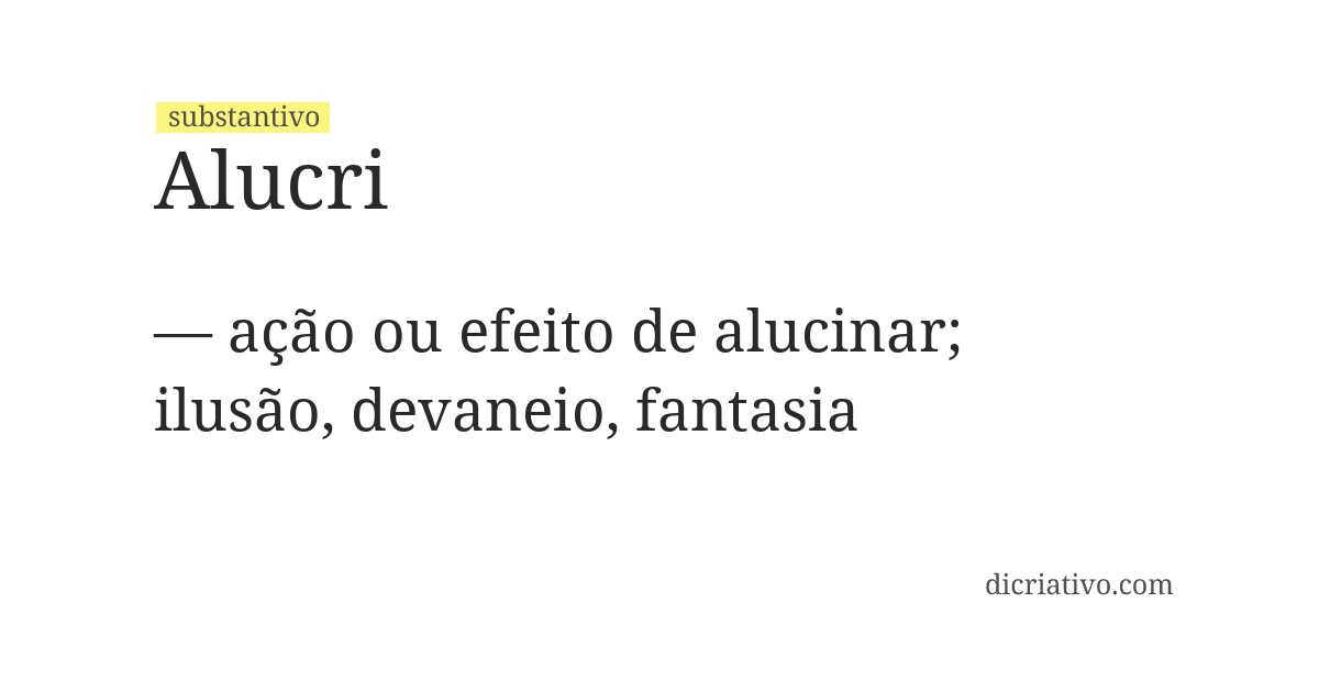 Significado de alucri