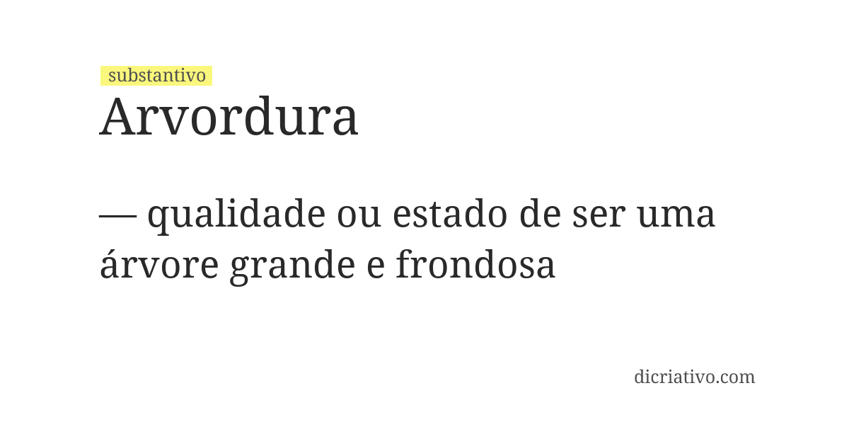 Significado de arvordura