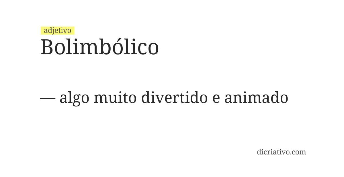 Significado de bolimbólico