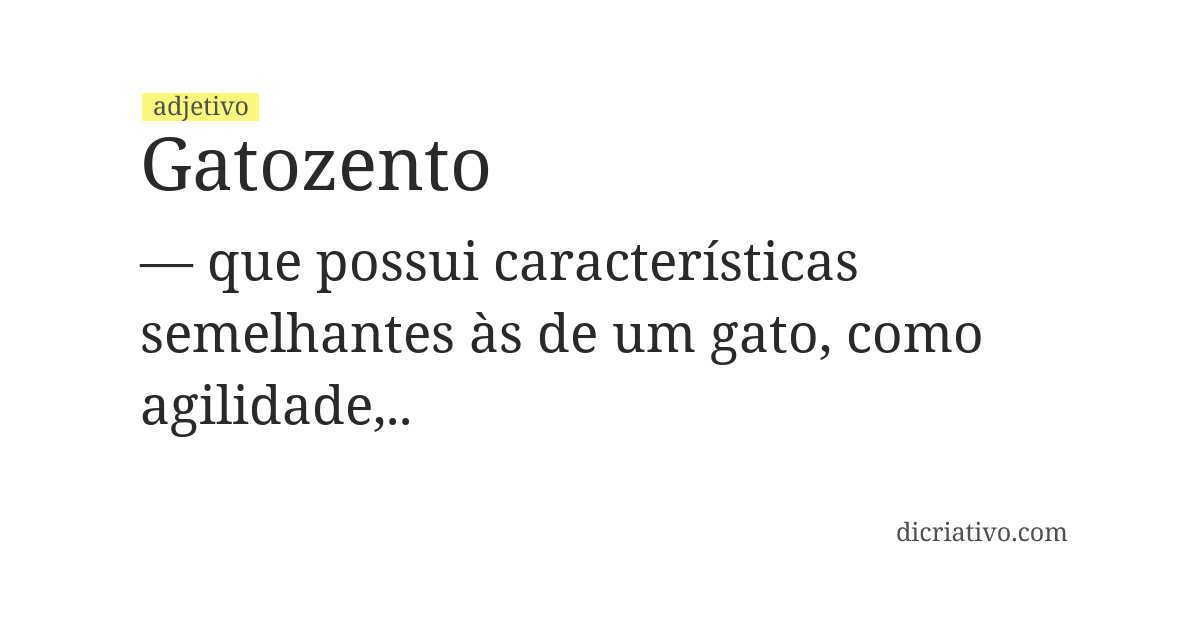 Significado de gatozento