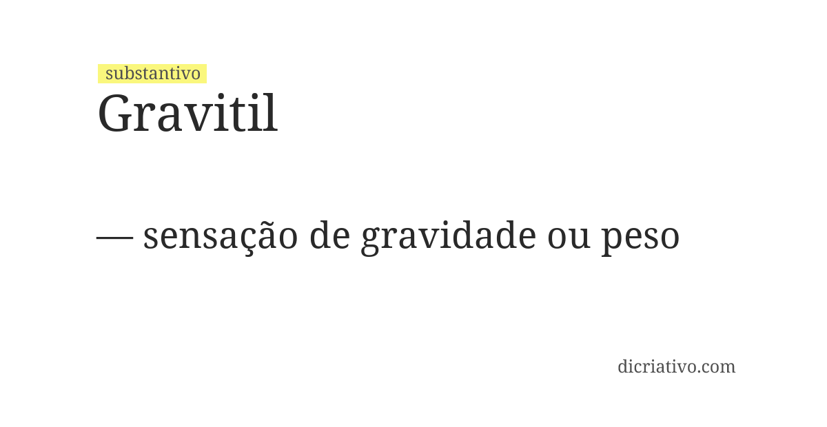 Significado de gravitil