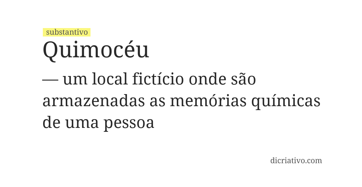 Significado de quimocéu