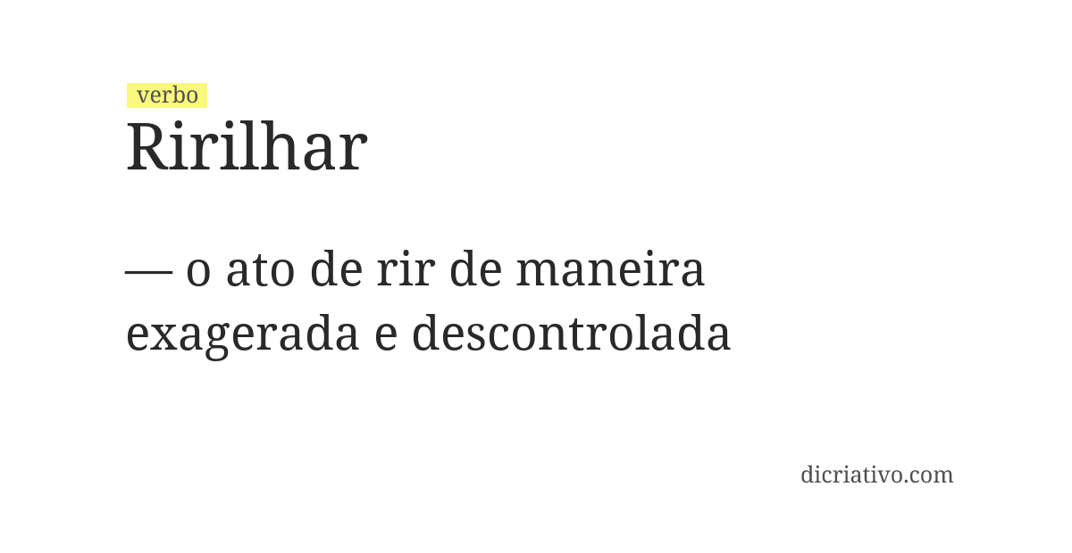 Significado de ririlhar