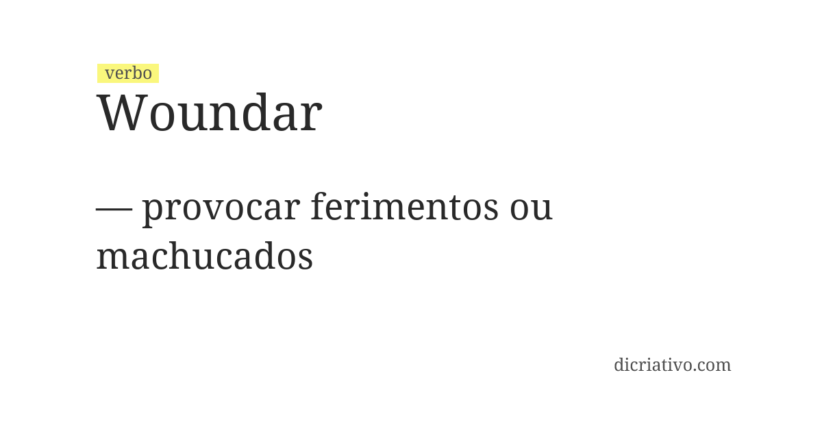 Significado de woundar