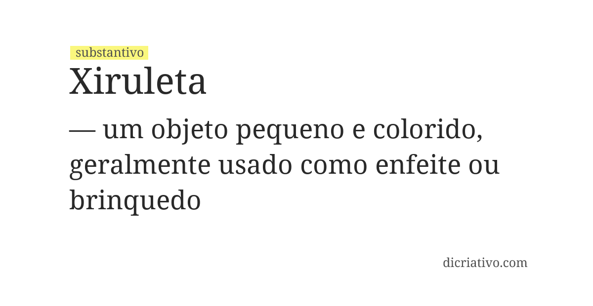 Significado de xiruleta
