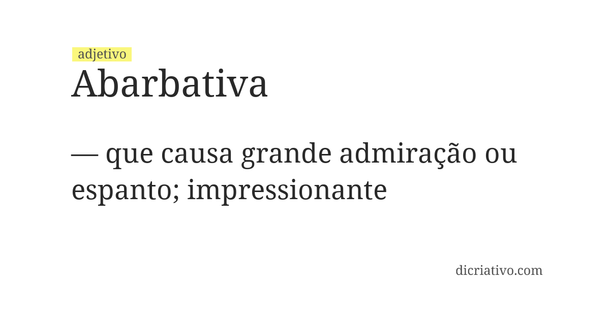 Significado de abarbativa