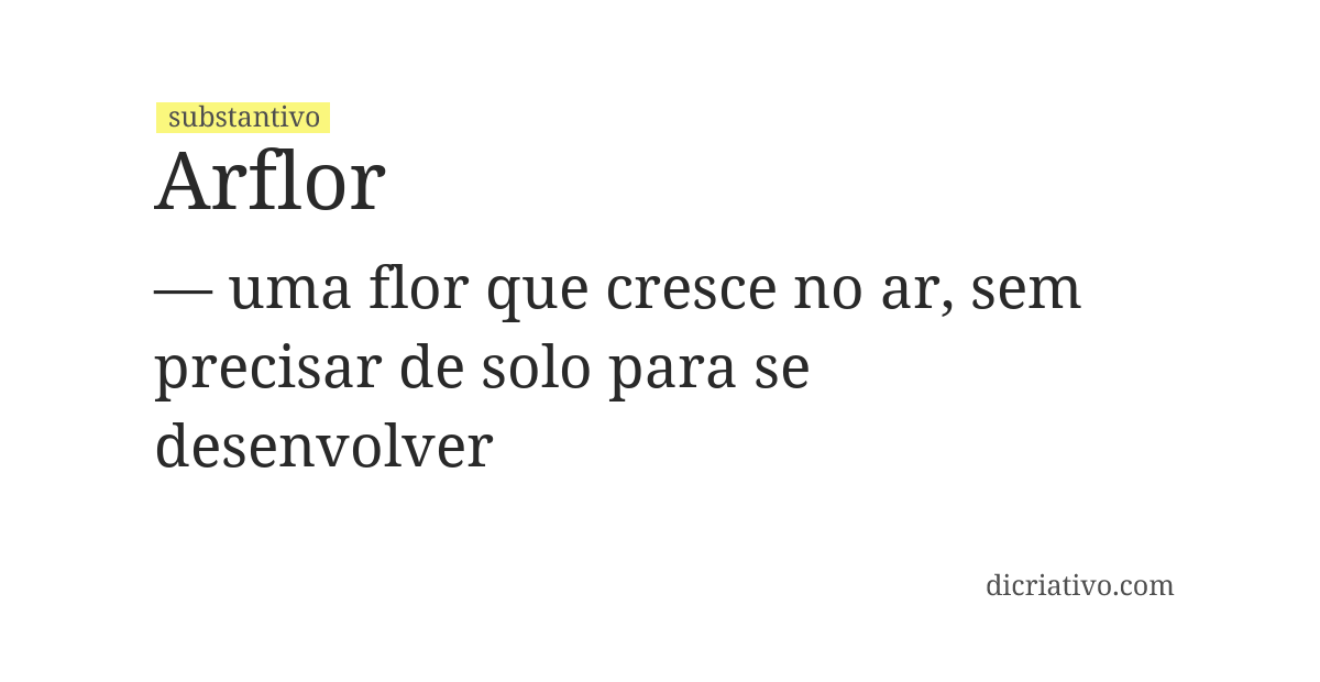Significado de arflor