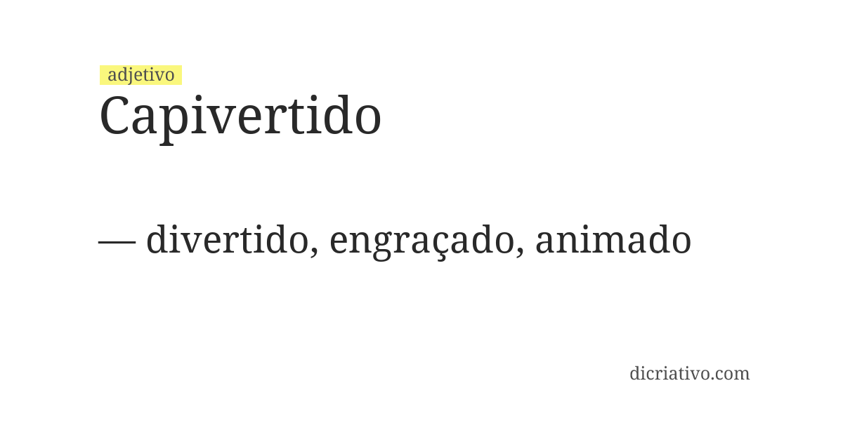 Significado de capivertido