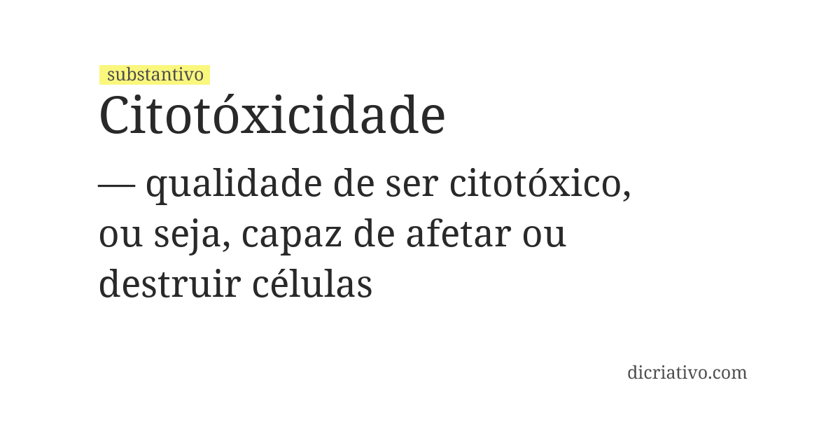 Significado de citotóxicidade