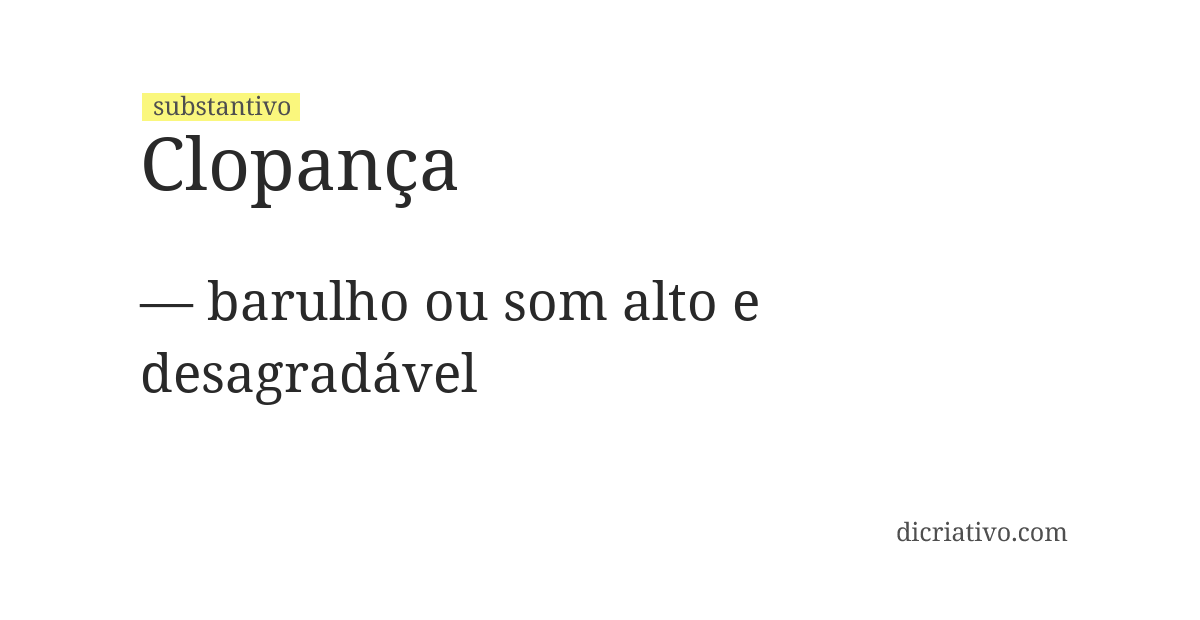 Significado de clopança