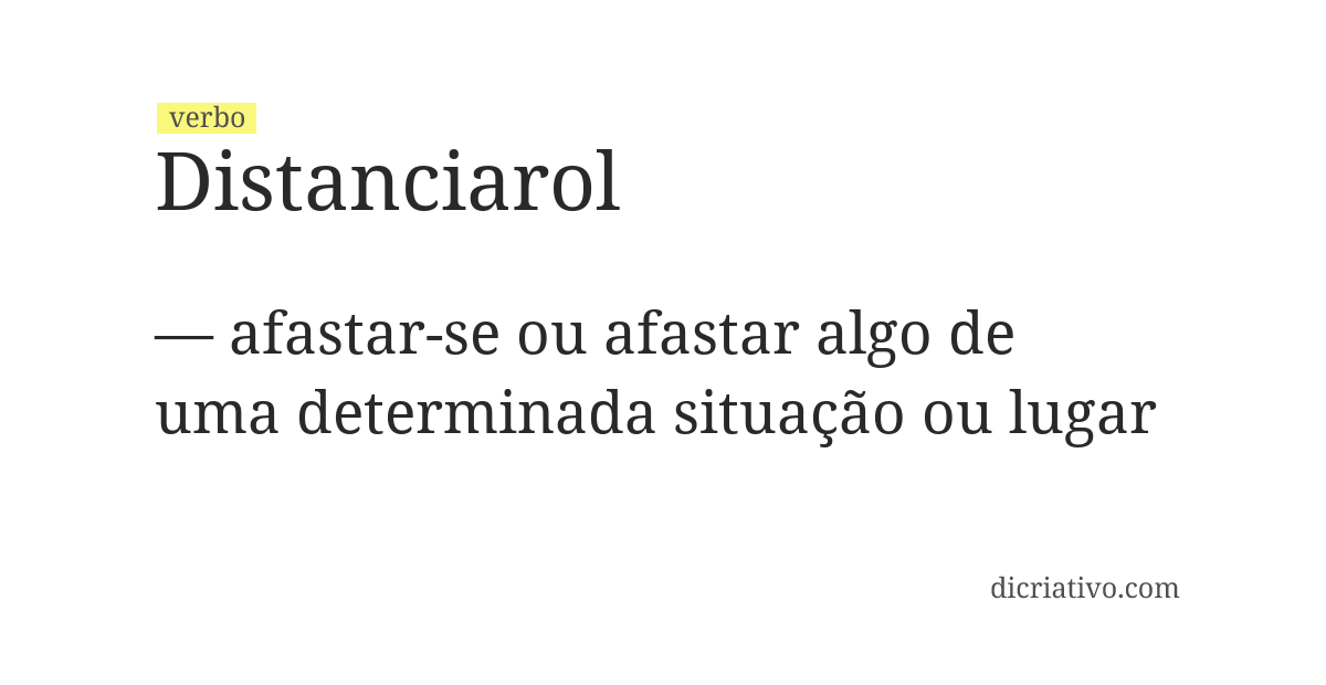 Significado de distanciarol
