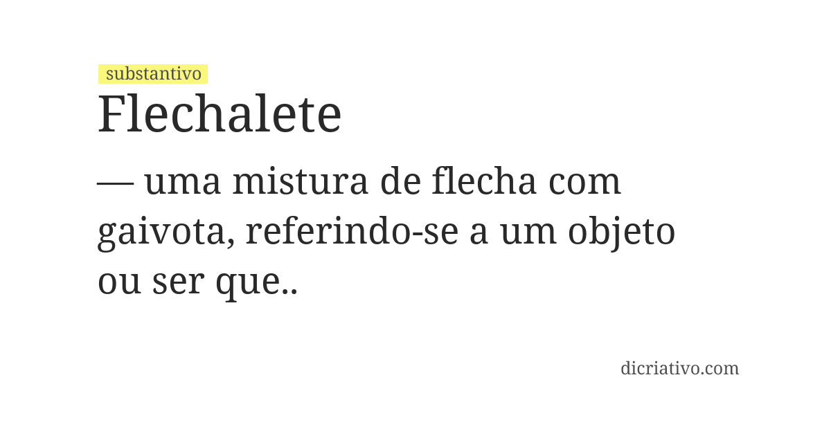 Significado de flechalete