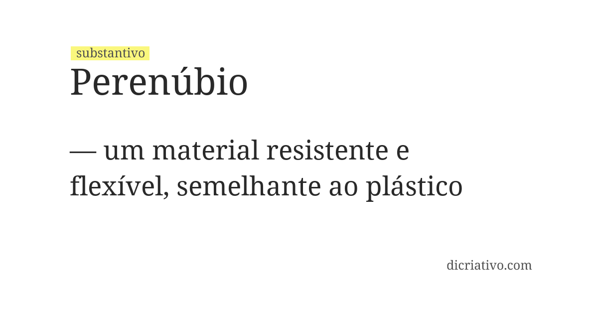 Significado de perenúbio