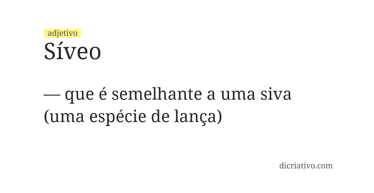 Significado de síveo