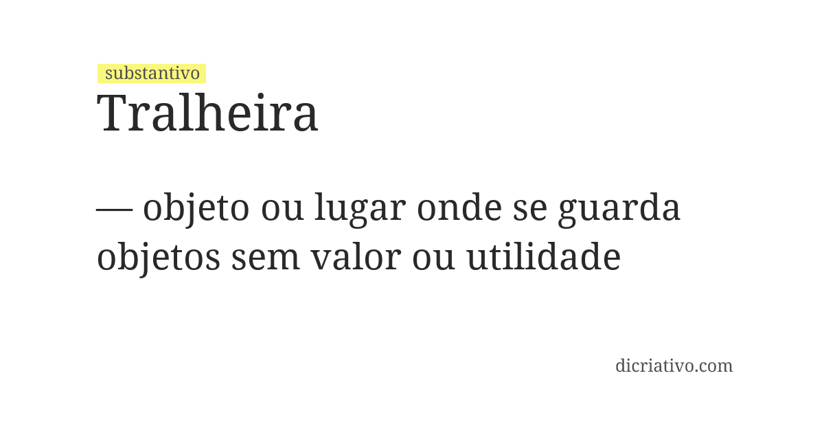 Significado de tralheira
