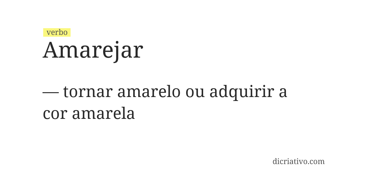 Significado de amarejar