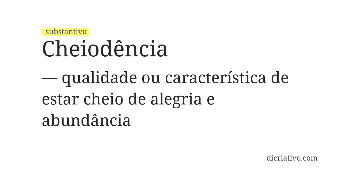 Significado de cheiodência