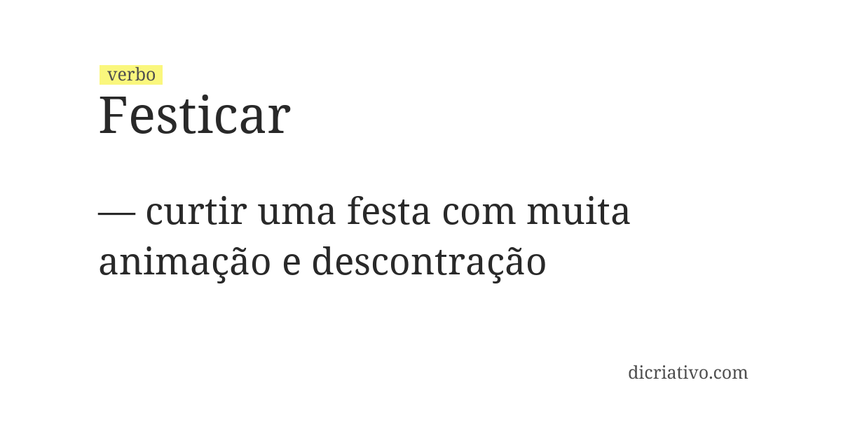Significado de festicar