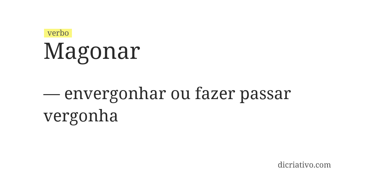 Significado de magonar
