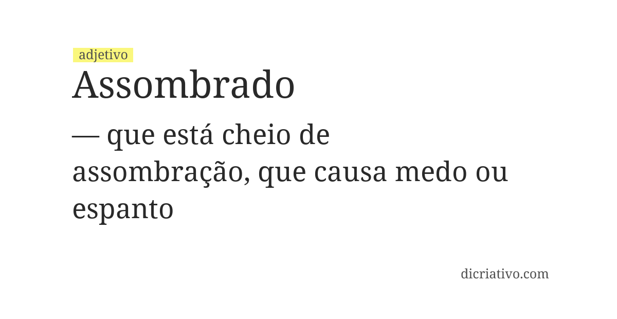 Significado de assombrado