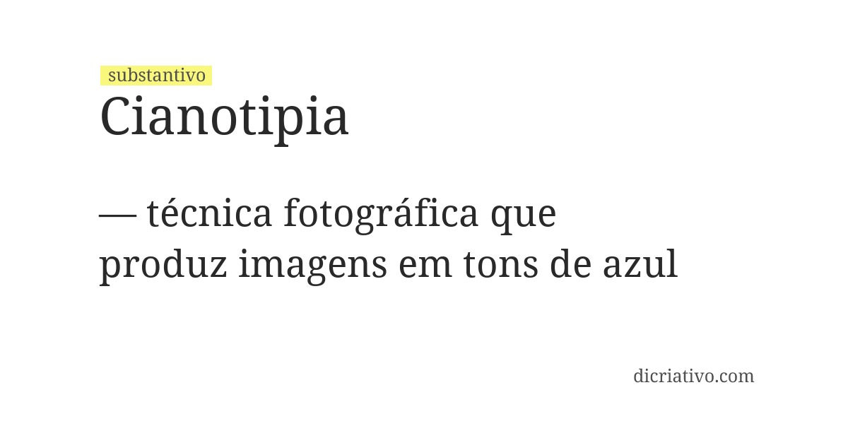 Significado de cianotipia