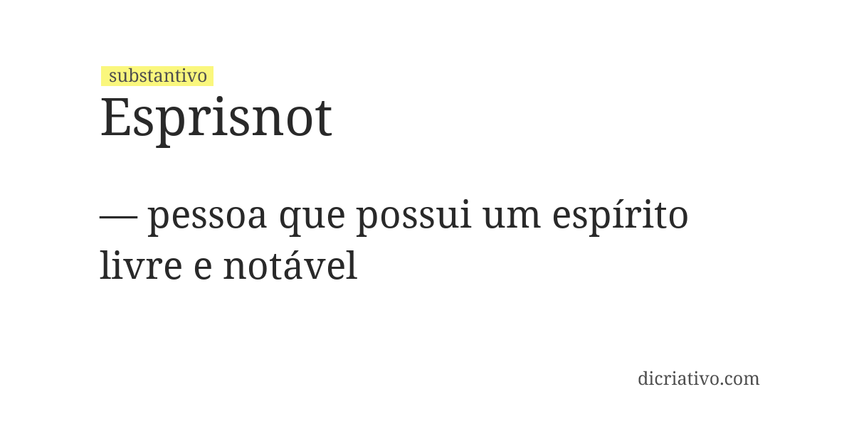Significado de esprisnot