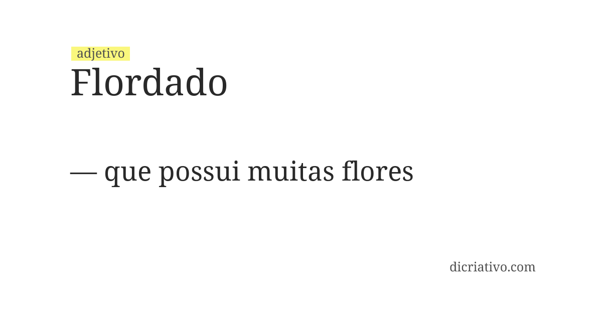 Significado de flordado