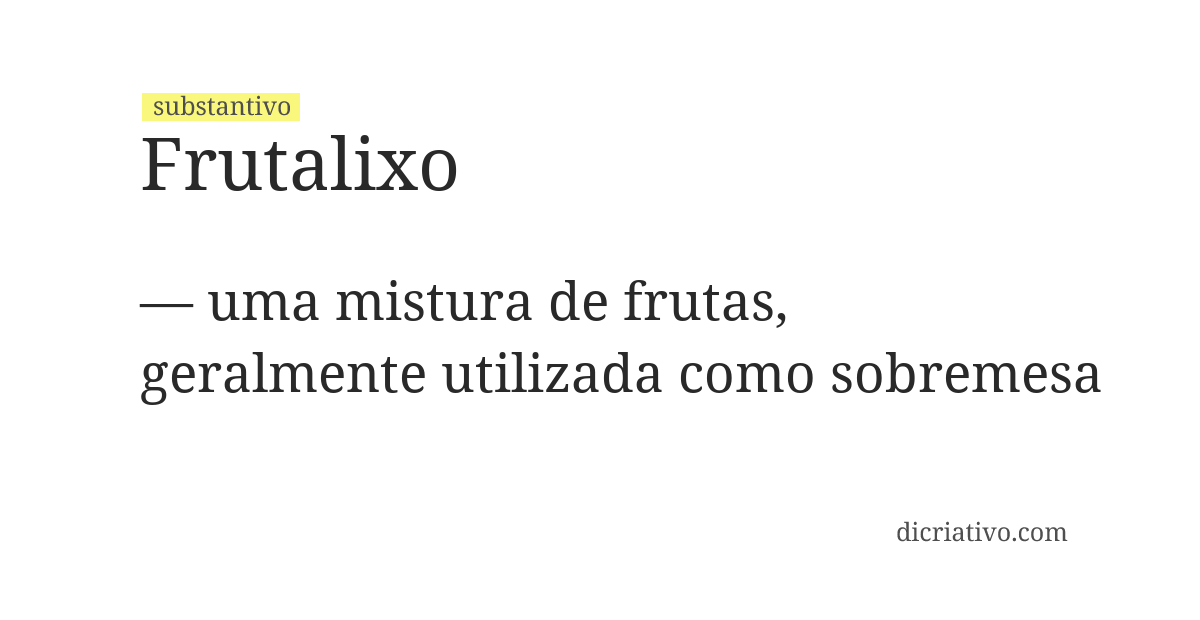 Significado de frutalixo