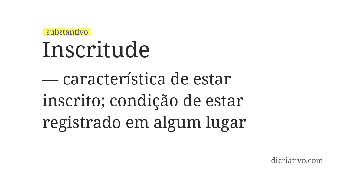 Significado de inscritude