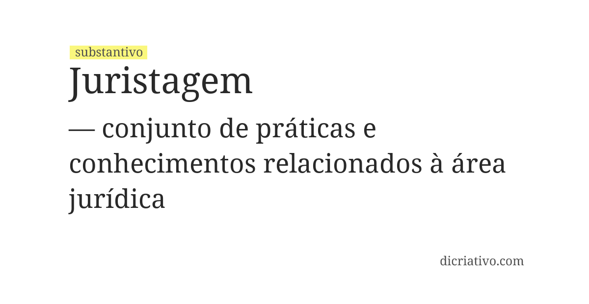 Significado de juristagem
