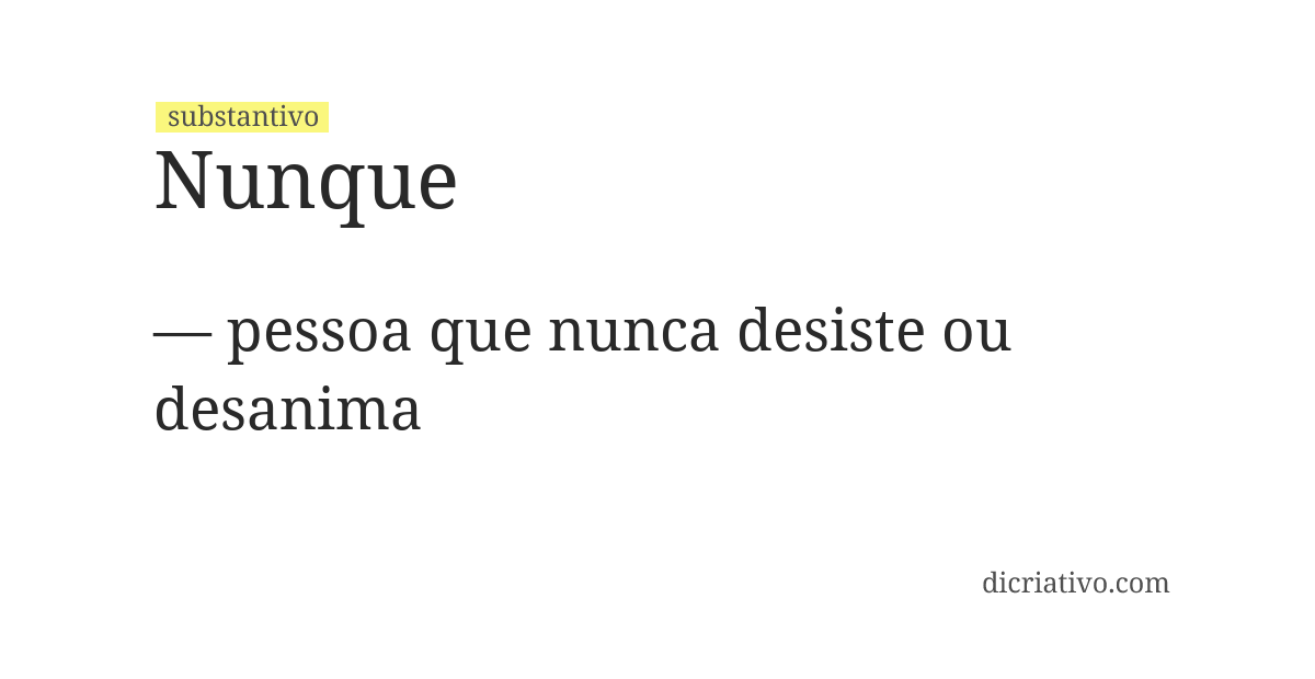 Significado de nunque