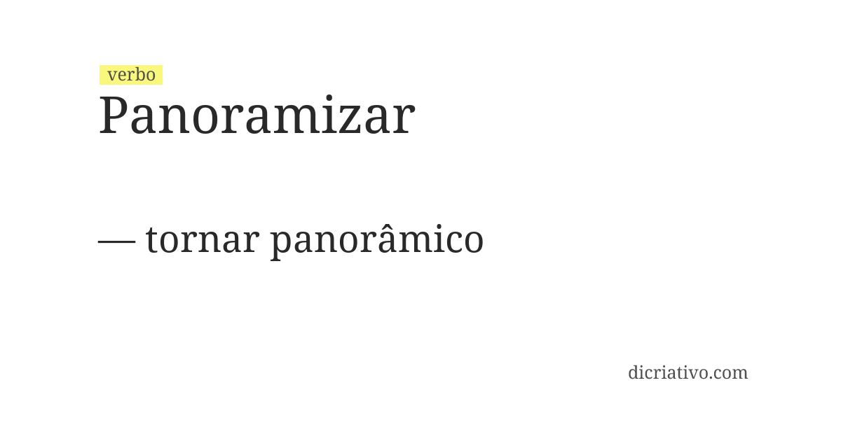 Significado de panoramizar