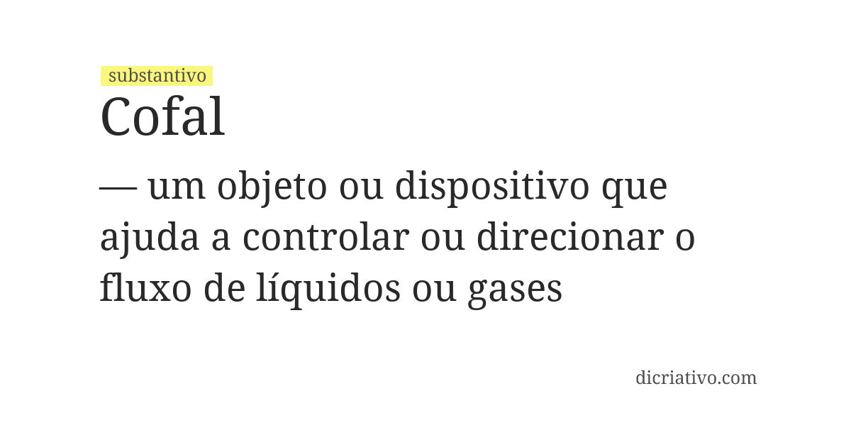 Significado de cofal