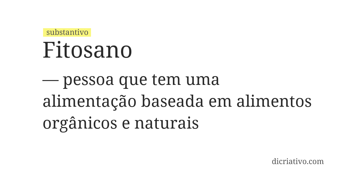 Significado de fitosano